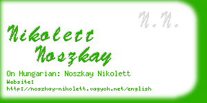 nikolett noszkay business card